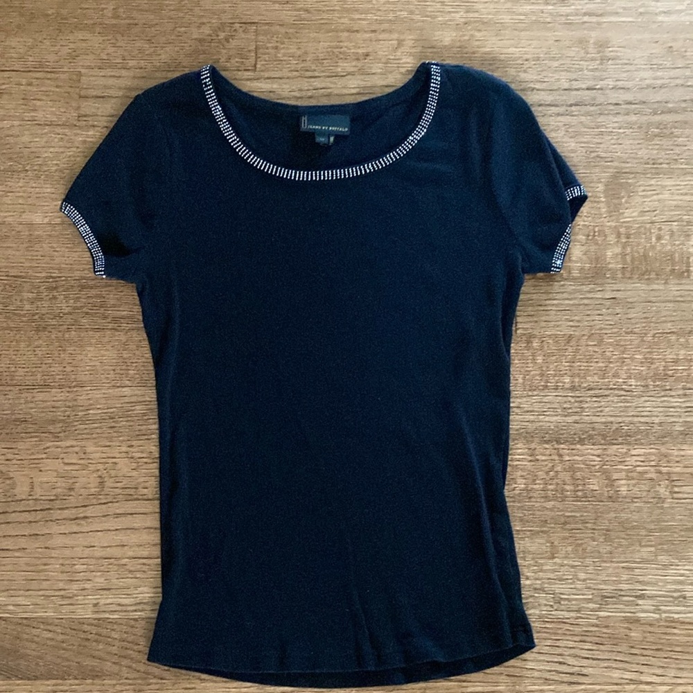 Black Short Sleeve Top - Picture 1 of 2